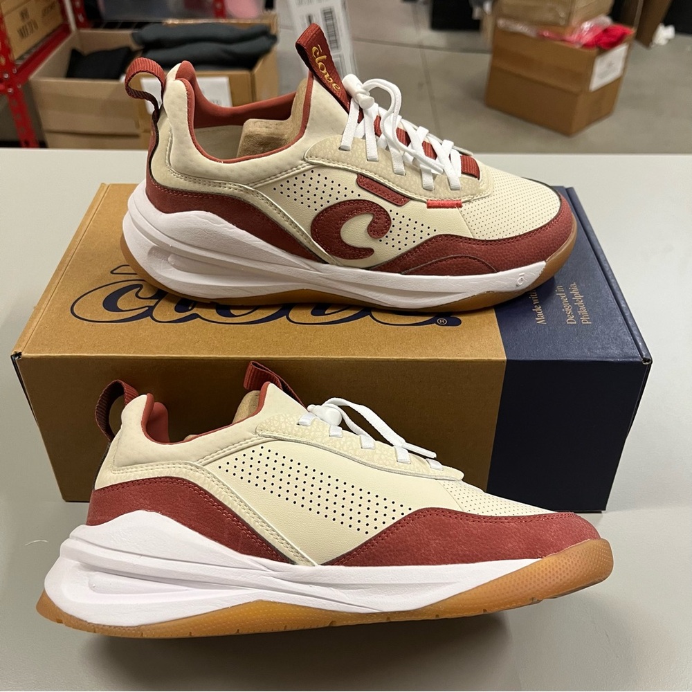 NIB Clove Strada Sneaker In Sand and Terra Cotta Multi Sizes - Picture 2 of 16